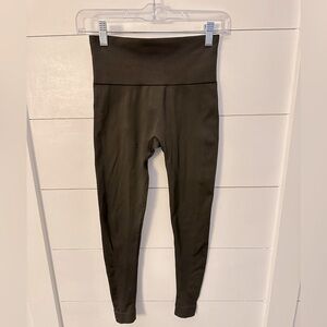 SET ACTIVE S Brown side rib compression woman activewear yoga walking legging